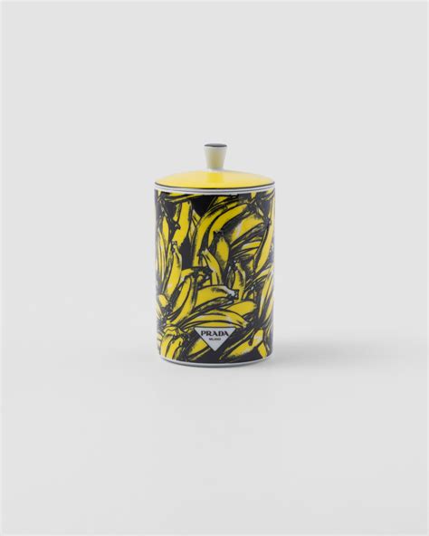 collana con banana prada|Yellow Porcelain scented candle .